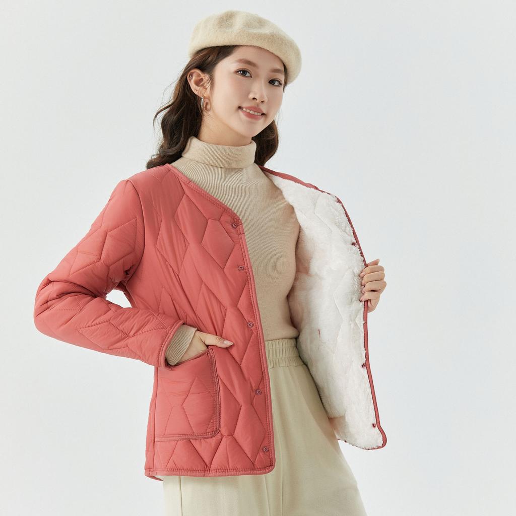 Женская утолщенная теплая хлопковая подкладка с длинным рукавом Женская домашняя одежда с подкладкой Один рукав с волосами Модная теплота и комфорт 8209