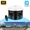 2025 4K 8MP WiFi Security Camera Outdoor Fixed 180° Wide Angle Panorama Cam Video Waterproof Surveillance CCTV 4MP Dual Lens Cameras