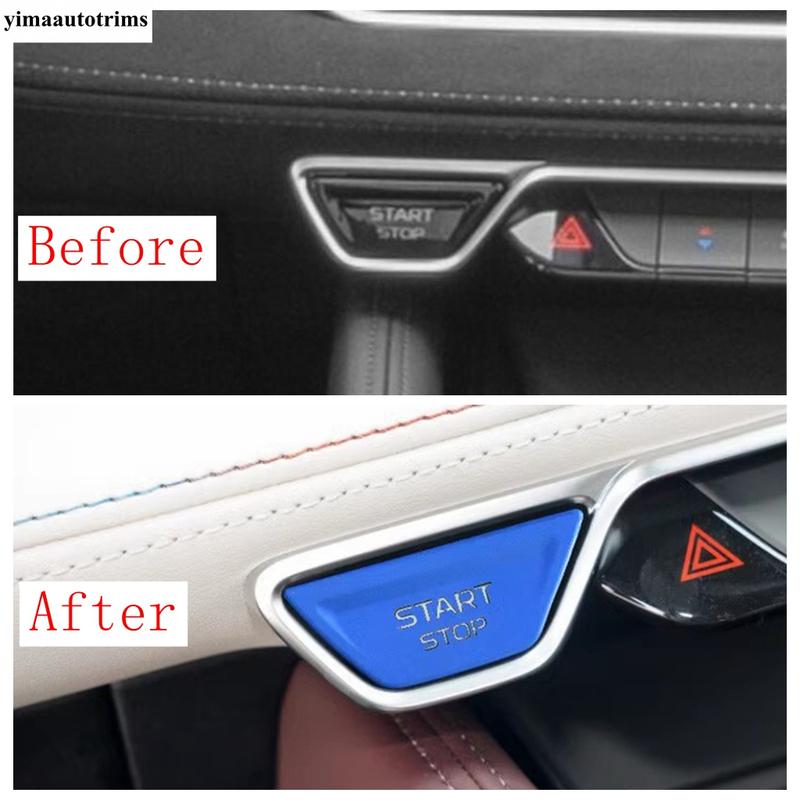 Start Stop Button Sequ / Auto P Gear Shift Panel Stickers Cover Trim Red Accessories For Geely Monjaro Kx11 Manjaro 2024