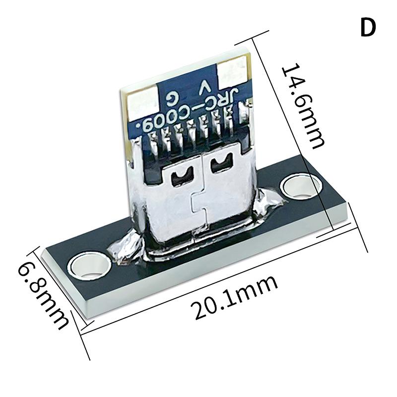 1Pcs Type-C Female Connector Jack Charging Port Usb 3.1 Type C Socket With Fixing Plate