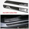 2pcs Universal Door Sill Cover Car Scuff Plate Panel Step Protector Guard Real Carbon Fiber 60 Cm