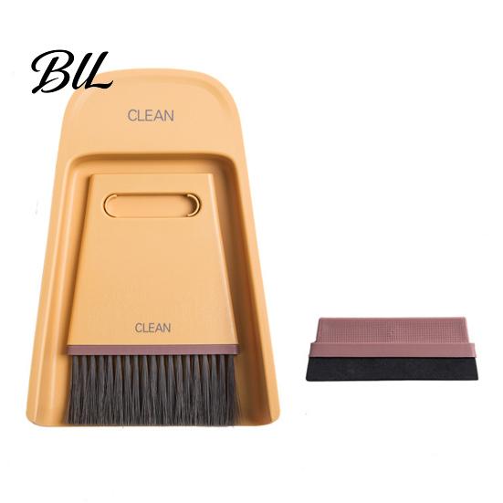 Handheld Countertop Sweeping Set Small Broom And Dustpan Set, Desktop Keyboard Sofa Gap Cleaning Portable with Wiper Strip Sweeper, Compact