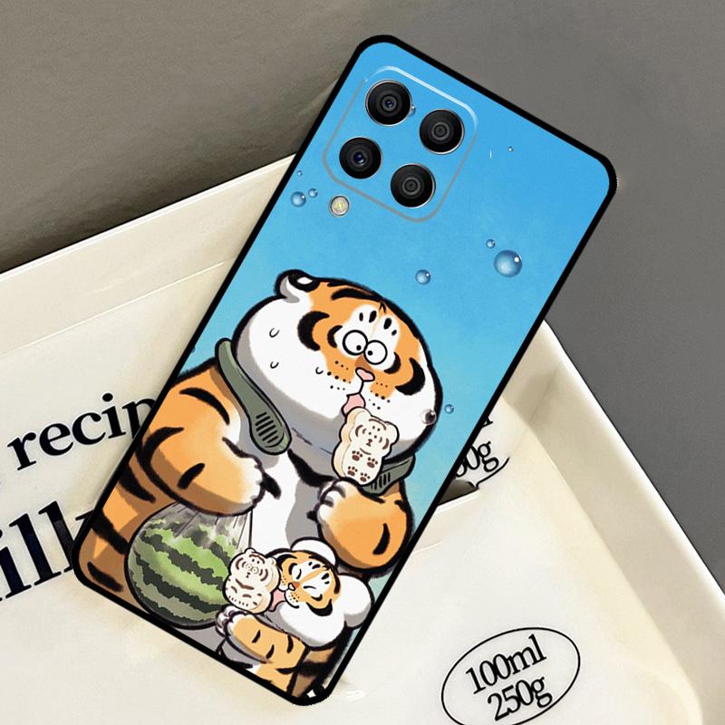 Cartoon Fat Tiger Case For Samsung Galaxy M32 M12 M52 M15 M35 M55 M31 M56 M36 M16 M06 M13 M33 M53 M14 M34 M54