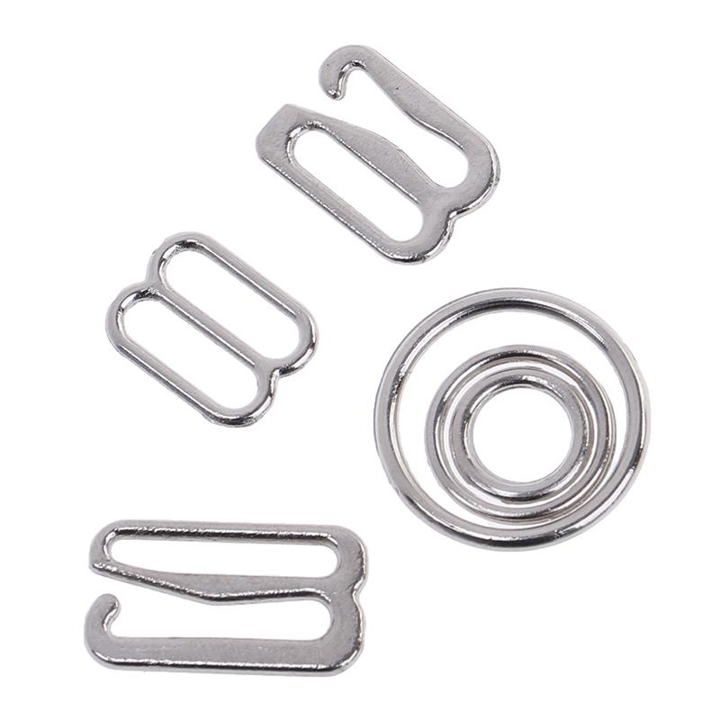 Sewing Technology Of 100 Silver Metal Bra Shoulder Belt Adjuster Slider / Hook / O-Ring Underwear