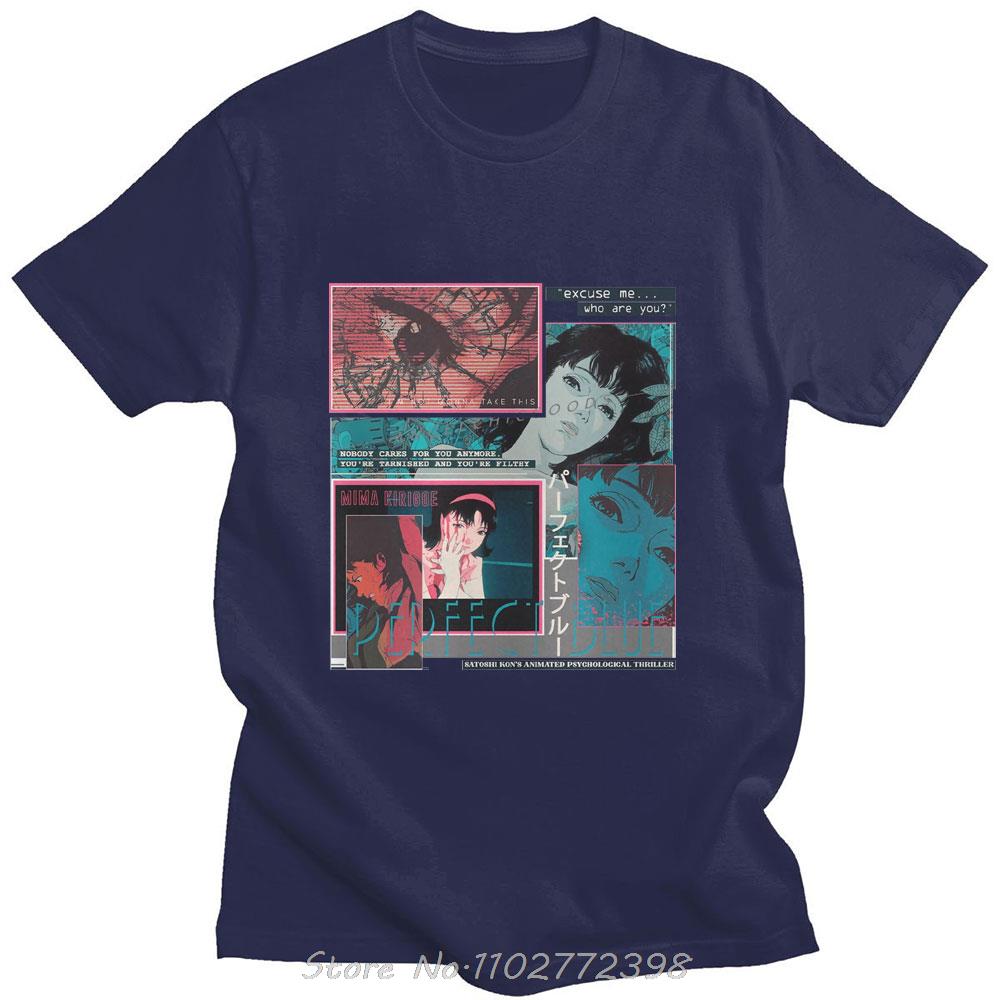 Perfect Blue Japanese Anime Tshirt New Spot Japanese Manga Men T-Shirt Summer Cotton Fashion Woman Tee Shirt High Street