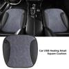 12 В чехол для автомобильного сиденья с подогревом, регулируемая температура, USB, подушка для переднего сиденья, мягкая ПУ, зимняя автомобильная подушка с подогревом