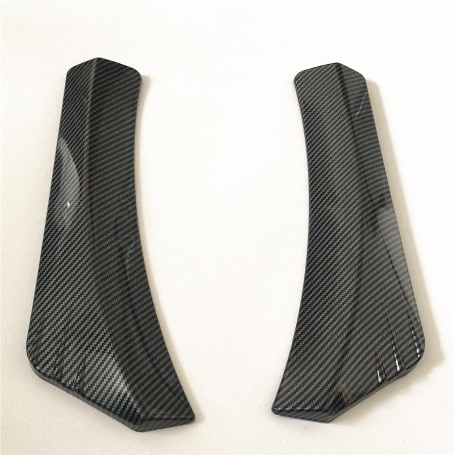 1 Pair ABS Glossy Carbon Fiber Look Rear Bumper Lip Splitter Protector Universal
