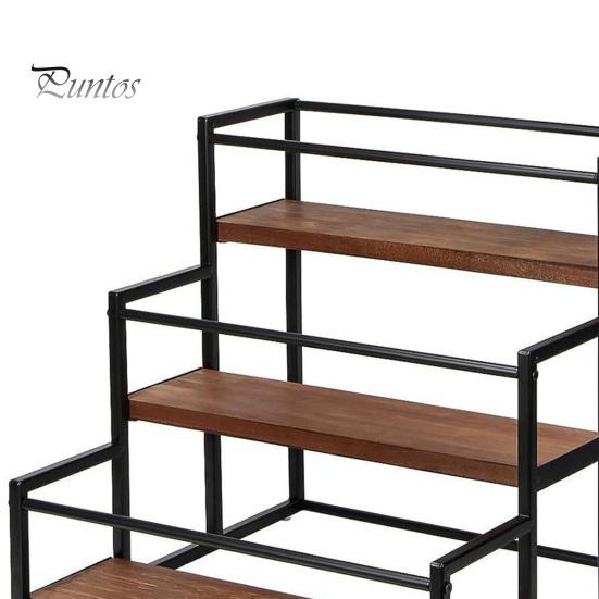 Syrup Bottle Stand 3-Tier Coffee Rack 12 Bottles Holder Heavy Duty Seasoning Wine Adjustable Organizer Display Countertop Storage Shelf Bar