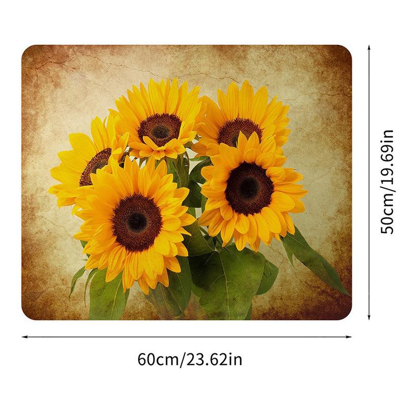 Vintage Checkered Printed Washing Machine Dust Cover Pad, Quick-Dry Absorbent Protective Top Mat For Washer And Dryer