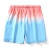 Men's Summer Quick Drying Shorts with Gradient Printed Casual Sports Beach Shorts