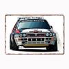 Lancia Delta Integrale HF Группа А Автомобиль Металлическая Вывеска Постер Декор Гаража Комнаты Автомобильный Клуб Индивидуальный Жестяной Винтажный Декор Дома