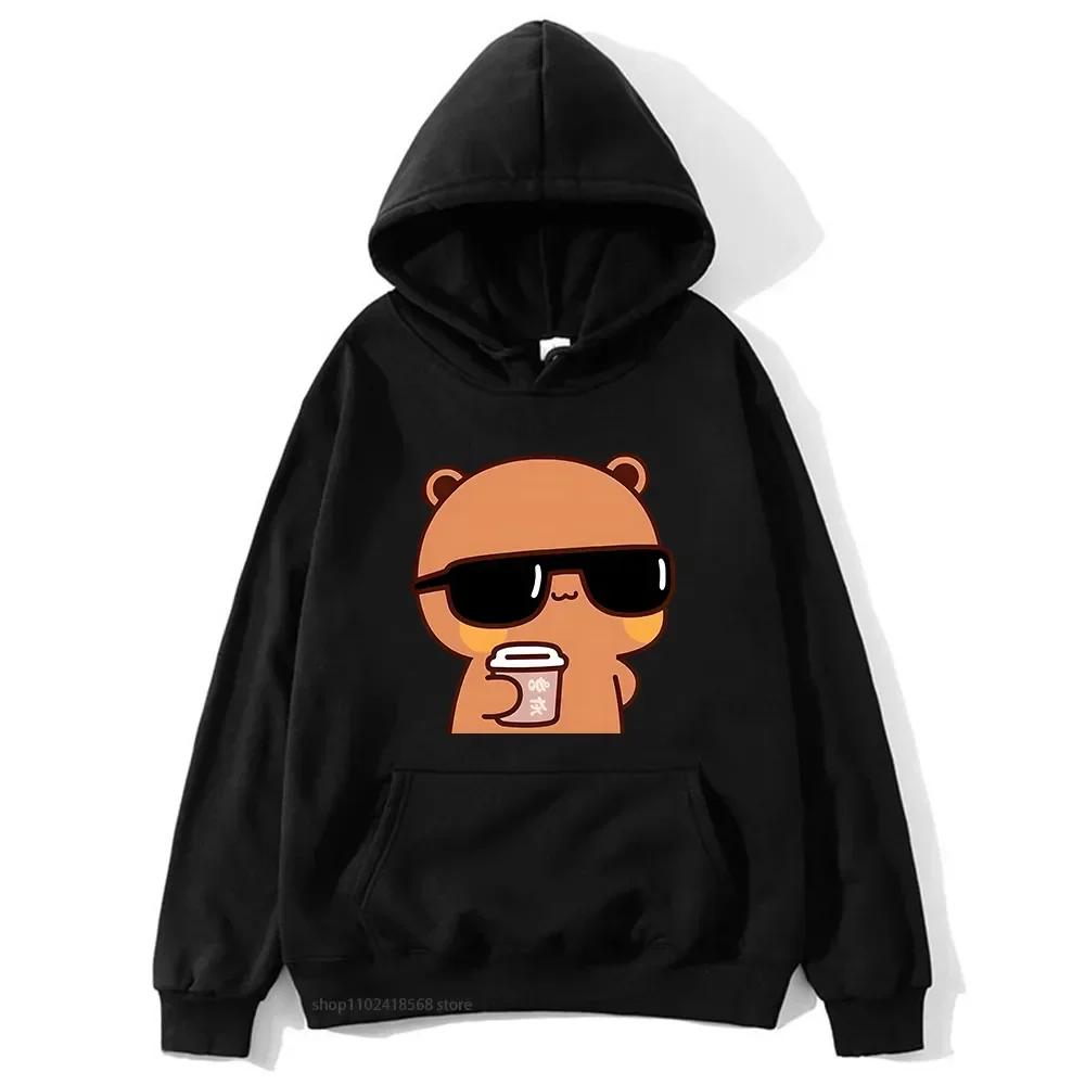 Couple Hoodies Bubu Is Watching Movie With Dudu Sweatshirt Cartoon Kawaii Pullover Harajuku Men Women Fashion Casual HipHop