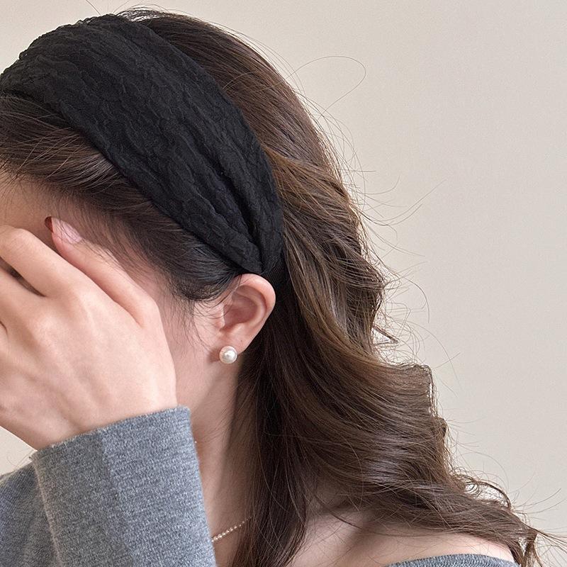 Новые кружевные повязки на голову с оборками для женщин, милые модные повязки для девочек, обруч для волос, женские аксессуары для волос, головной убор, головной убор