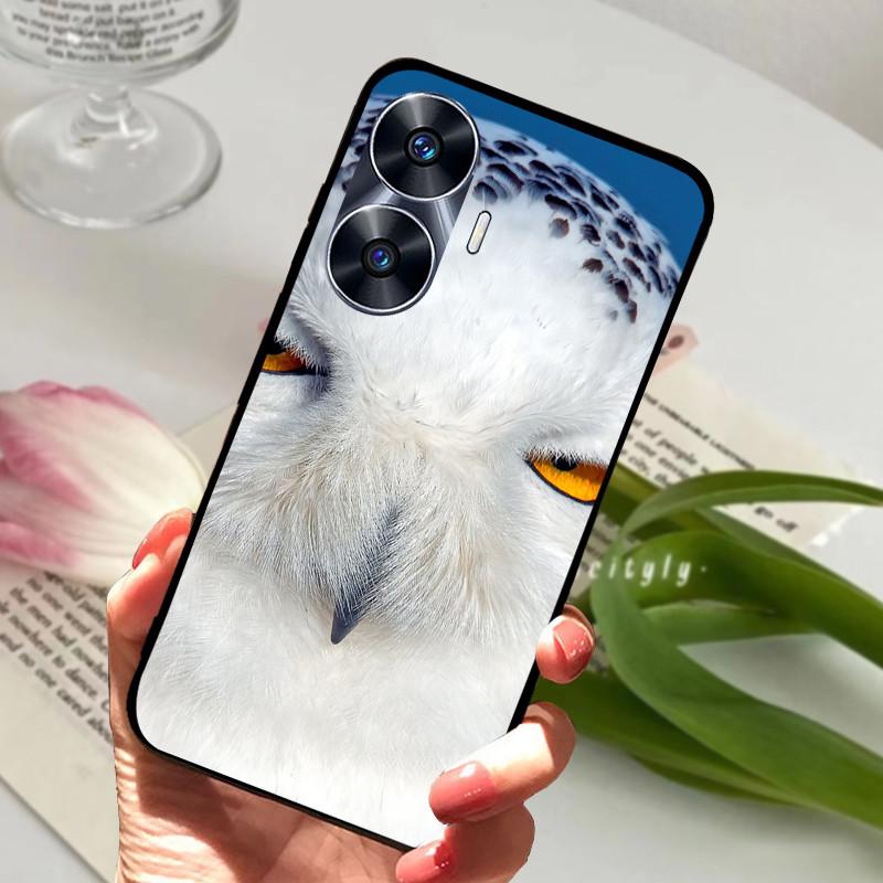 Для Realme C55 Чехол Крутой Черный Мягкий Силикон ТПУ Бампер Защитный Чехол Для Телефона Для OPPO Realme C55 C 55 Чехол Fundas Оболочка Coque