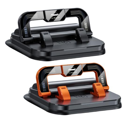 Mobile Phone Holder 360 Degree Rotation Multi-angle Phone Stand Stable Suction Cup Anti-Slip Dashboard Mount with Parking ID Plate Holder