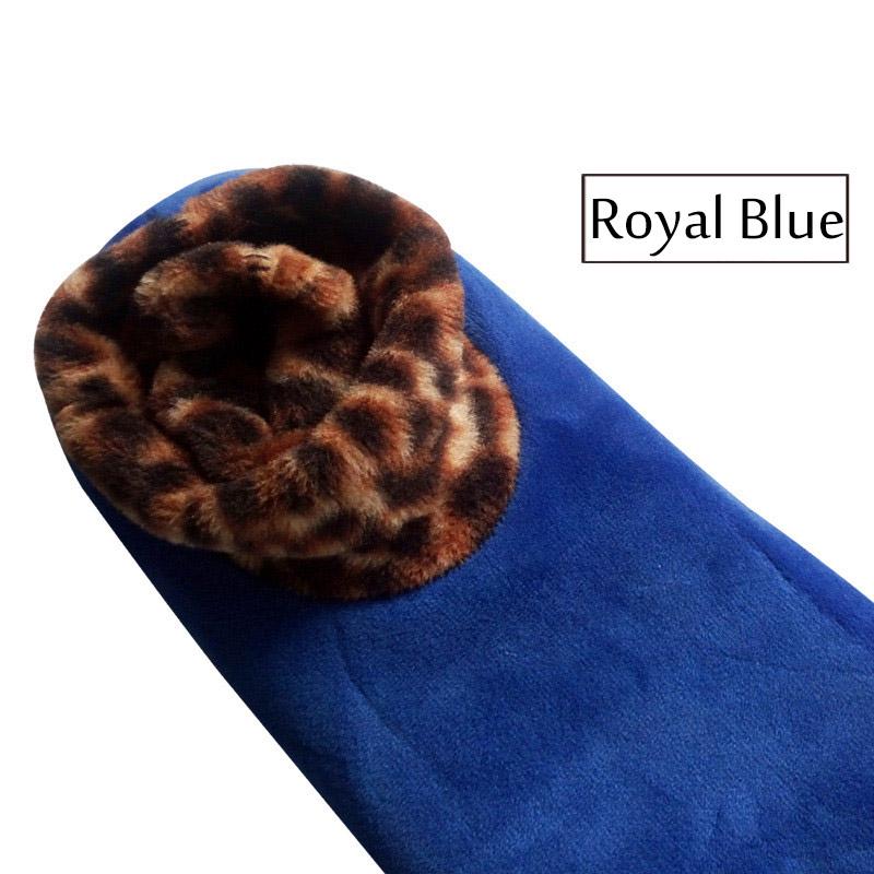 Зимние коралловые бархатные противоскользящие бахилы с леопардовым принтом, домашние теплые эластичные носки-тахо