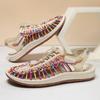 Unisex Summer Woven Sandals - Large Size Outdoor & Beach Shoes for Men and Women