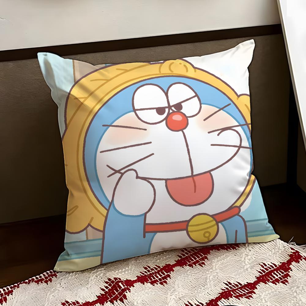 Anime DDoraemonS Cushion Cover Reversible Soft Durable Pillow Cover Home Car MultiScene Use for Daily Comfort
