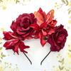 Butterfly Design Flowers Headband Handmade Rose Flower Crown  For Women Girl