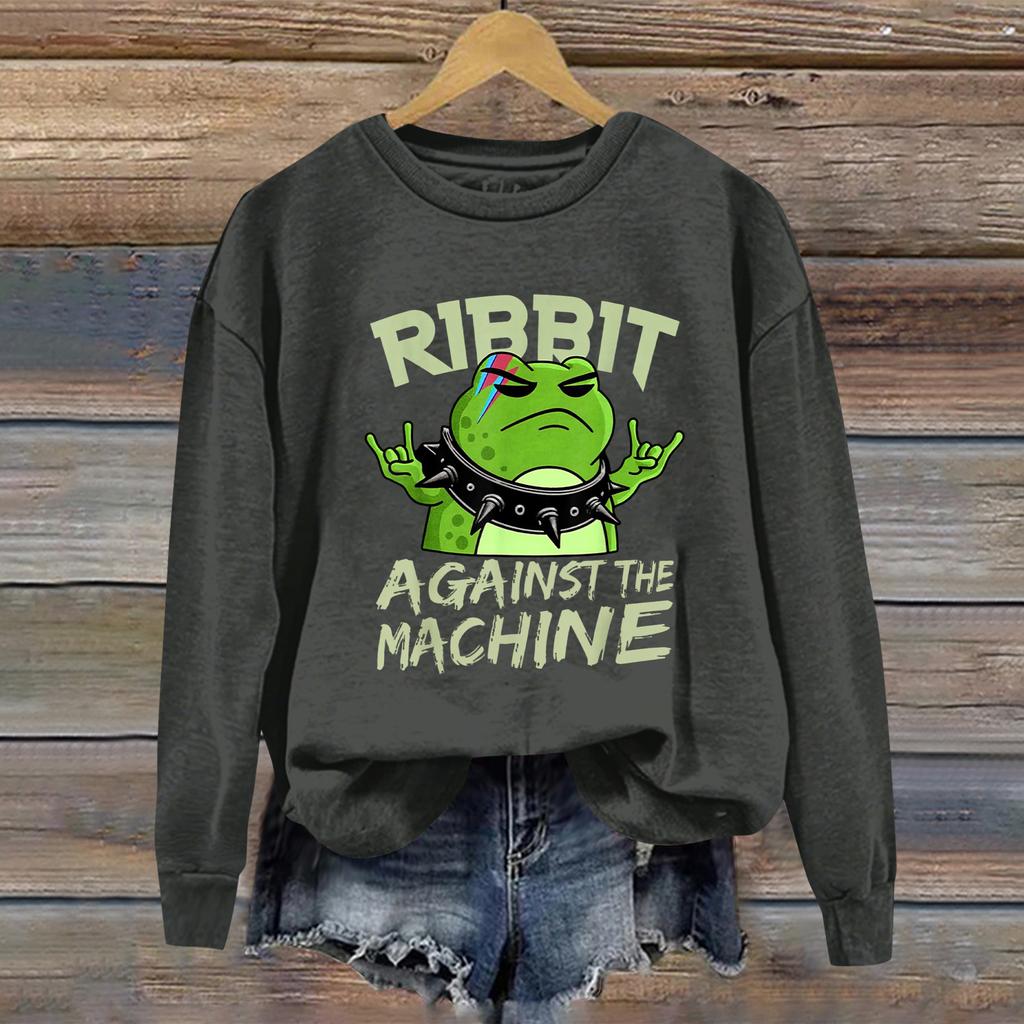 Women's Fashion Daily Versatile Casual Sweatshirts Long Sleeve Round Neck Top Sweatshirts