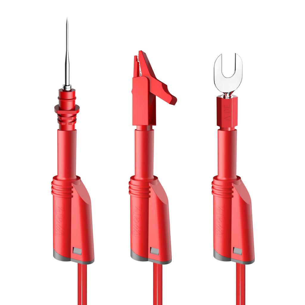 Cleqee Stackable Banana Plug силиконовый тестовый провод 4 мм Stackable Banana Plug с тестовым штекером типа «крокодил» для сменного тестового набора