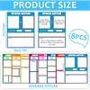 Qyeahkj 8 шт. Универсальная таблица для преподавания литературы Яркие цвета Бумага для доски для классной доски Анкерная таблица ELA для дошкольников и начальной школы