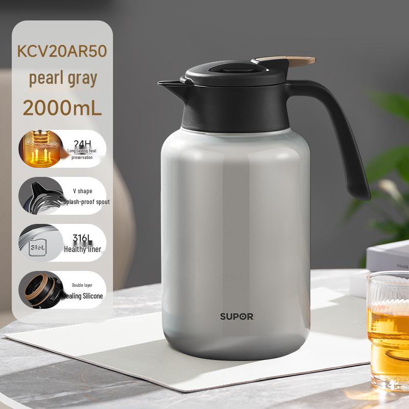 Large Capacity Stainless Steel Insulated Teapot Thermos Flask for Home Use, Men and Women, Hot Water Bottle
