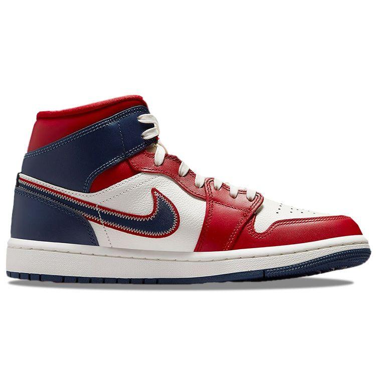 Кроссовки Air Jordan 1 Mid SE USA 2022 Женские Красный Gym-Red Sail DQ7648-600