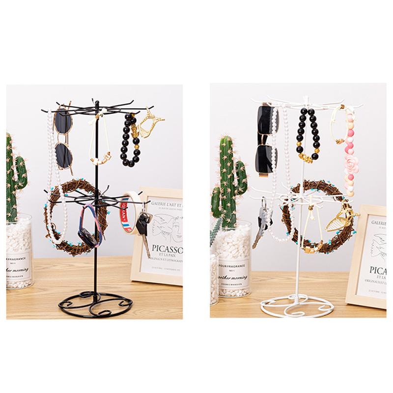 3-уровневая витрина для ювелирных изделий, брелок для ключей, вращающаяся железная вращающаяся металлическая подставка