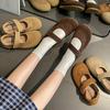 Fashion New Women's Mary Jane Flats Slip-On Casual Shoes Flat Bottom Suede Shoes for Women Spring Autumn Solid Round Toe Single Shoes