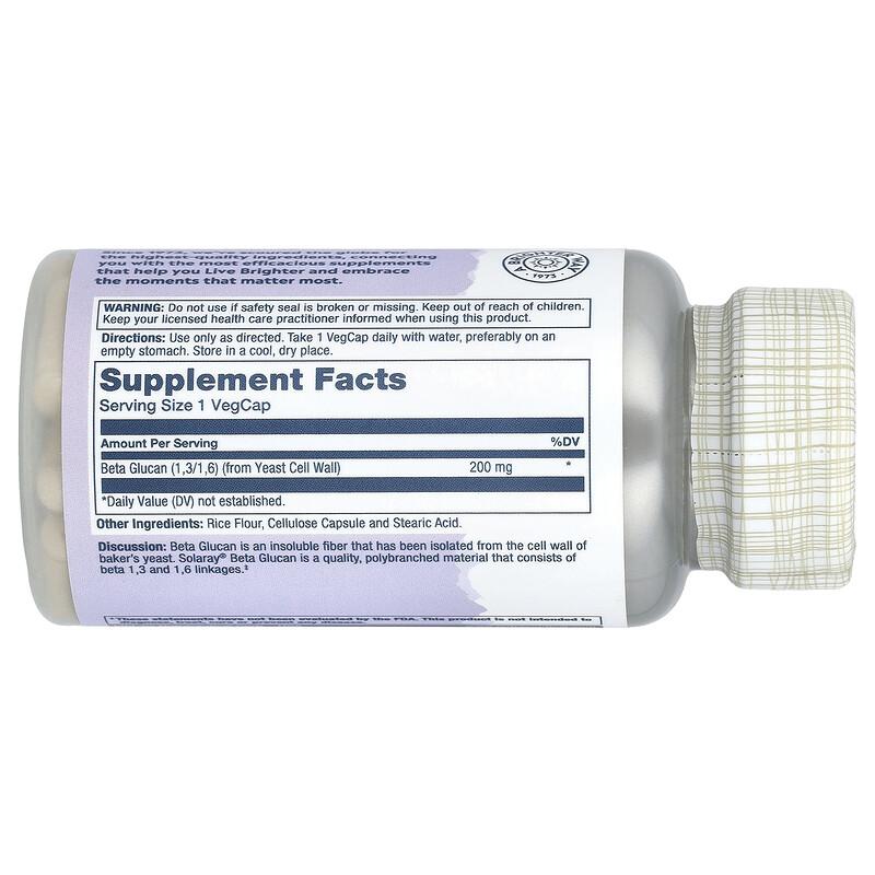Beta Glucan, High Potency, 200 mg, 30 VegCaps