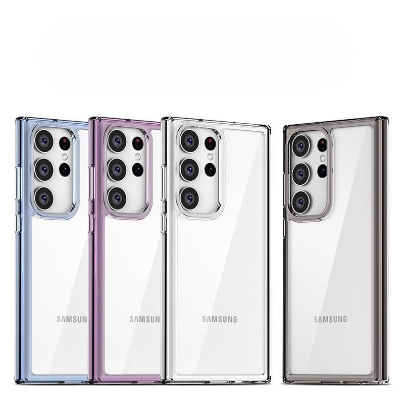 Чехол для мобильного телефона Samsung S23ultra Новый прозрачный защитный чехол S23pro Защита от падений S23