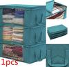 49x36x21cm Non Woven Fabric Folding Storage Box Clothes Collecting Case Toys Quilt Storage Box Clear Window Organizer