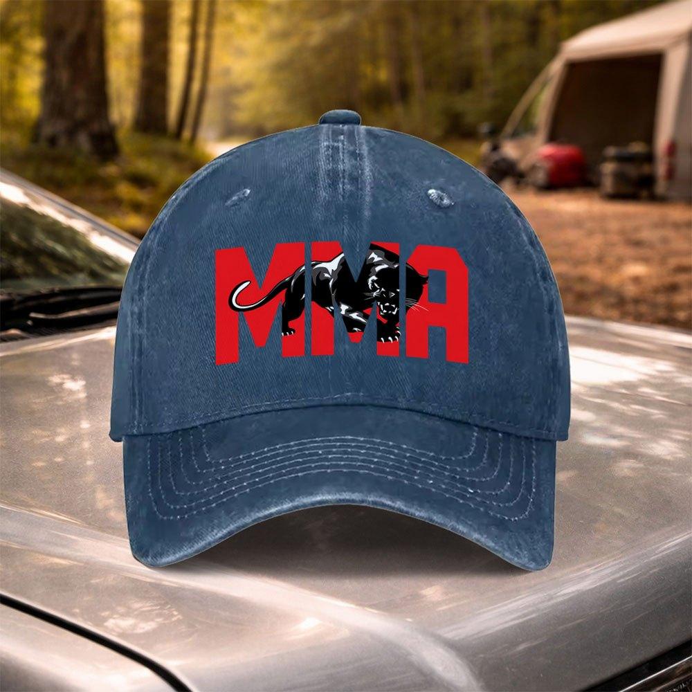 MMA Black Panther Vintage Washed Adjustable Baseball Cap for Weddings Parties Festivals Cycling Camping Golf