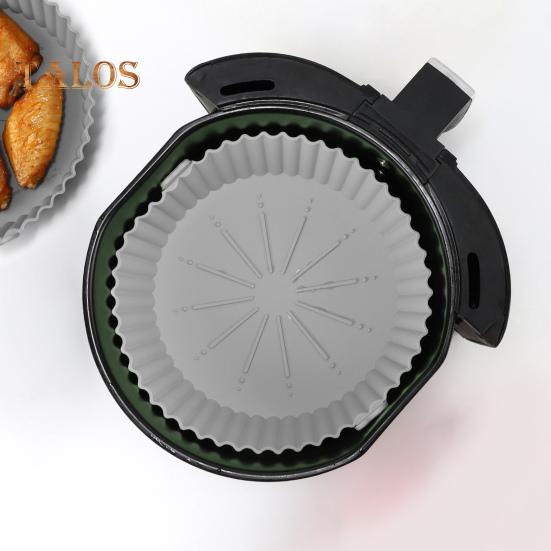Silicone Bakeware Non Stick Microwave Good Flexibility Practical Round Design Fryer Silicone Bakeware Baking Tools