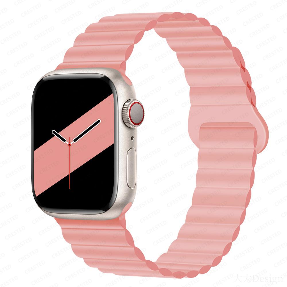 Silicone Loop magnetic strap for Apple watch band 44mm 40mm 45mm 49mm 41mm 38mm 42mm Bracelet iWatch series 8 3 SE 6 7 Ultra 2 9
