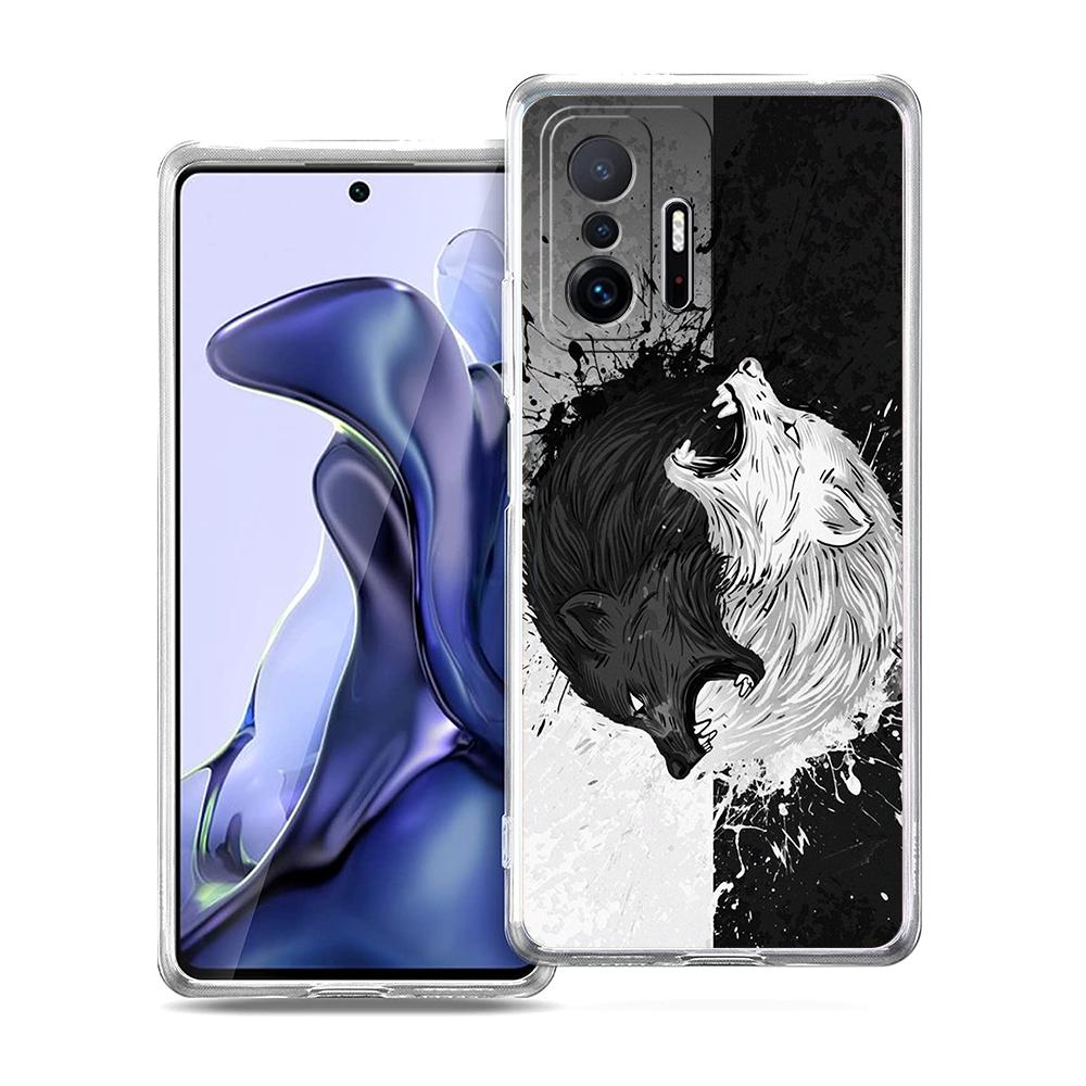 Чехол для телефона 'Воющий волк на луне' для Xiaomi Mi Poco F3 X3 X4 GT NFC M3 M4 11 Ultra 12 11X 11i Pro Lite 5G Мягкий прозрачный чехол