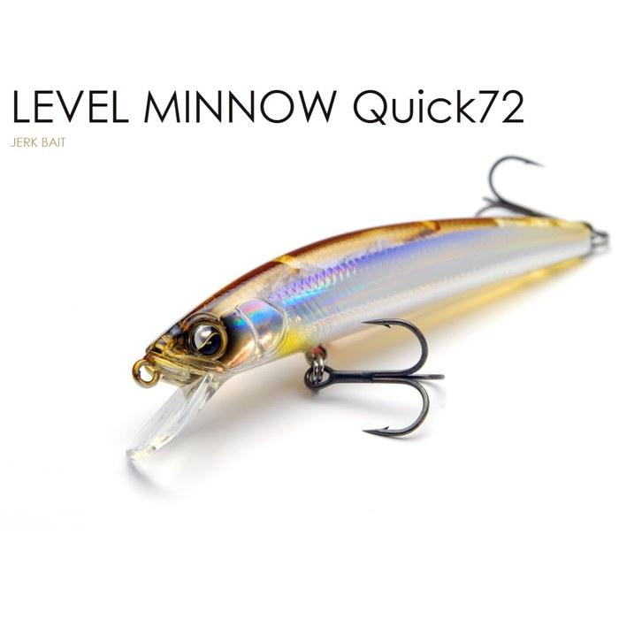 Raid Japan LEVEL MINNOW Quick72 #LMQ018 Прозрачный Лайм Чарт 72мм