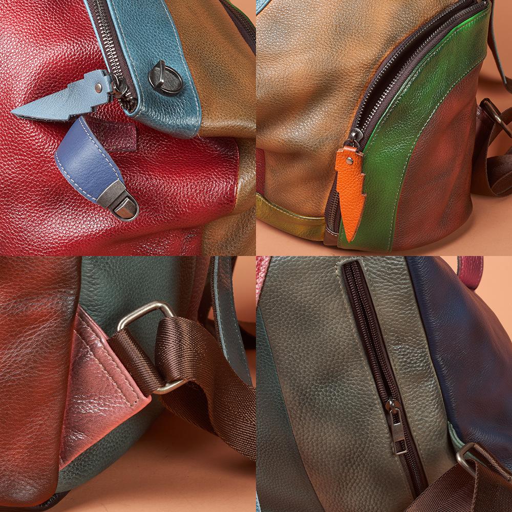 Рюкзак из натуральной кожи для поездок на работу и повседневная женская сумка