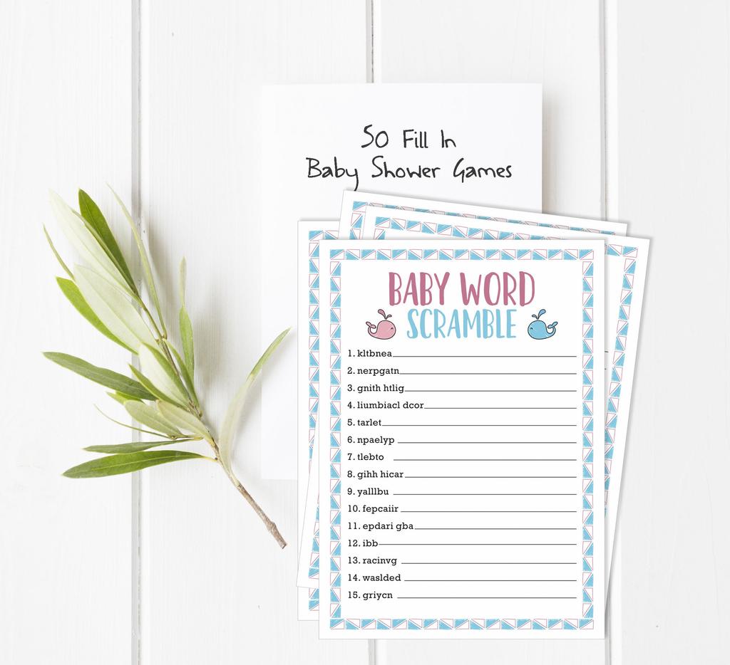 Inkdotpot 50 BabyA AlphabetA ABCA GameA Gender Reveal Baby Shower Game Ita s A Boy Ita s A Girl Party