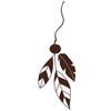 Wooden Stamp - Feather Pendant 8 X 4.5 Cm