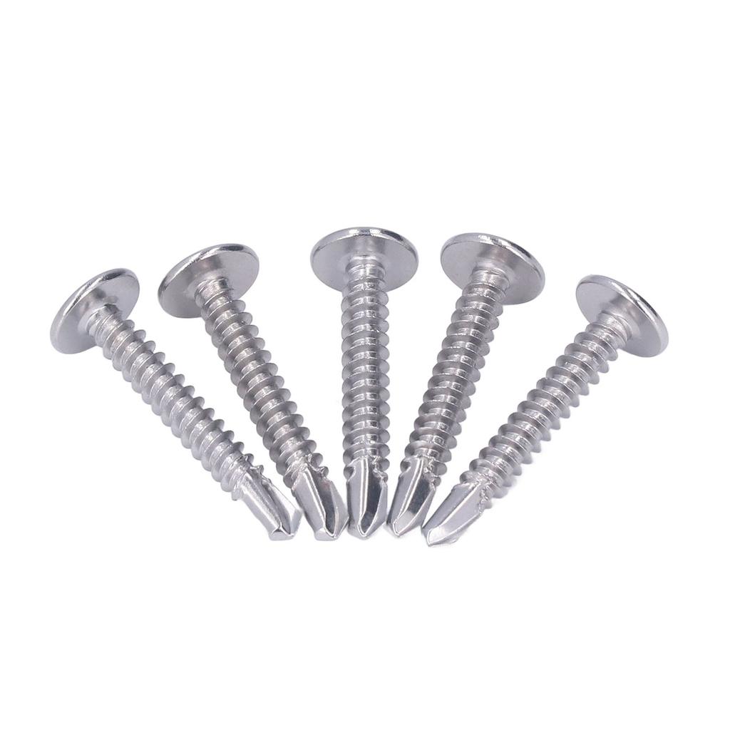 100 шт. Саморезы с крестообразным шлицем, винты с головкой под шайбу, крепежные элементы из нержавеющей стали 410, 4,8x32 мм 100 шт.