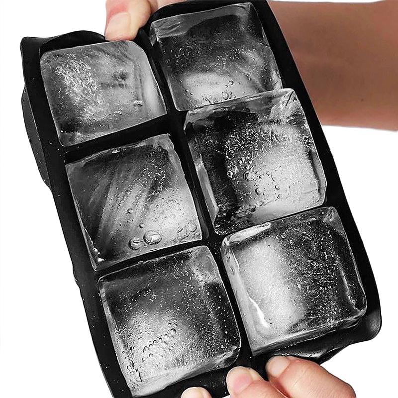 4/6/8 решеток большой лоток для льда форма мягкая силиконовая форма для льда многоразовая квадратная форма DIY формы для кубиков льда кухонные принадлежности
