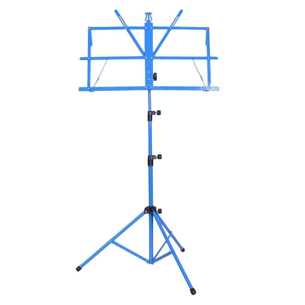 Высококачественная металлическая складная подставка для нот, держатель, тренога, складная, нескользящие резиновые ножки, регулируемая подставка для нот