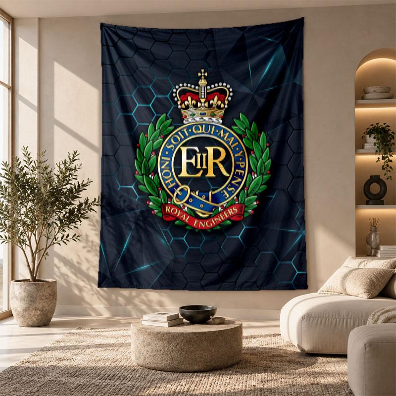 Decorative Tapestry,Royal Engineers A.F.C Printed Wall Art, Lightweight Wall Hanging For Bedroom Background