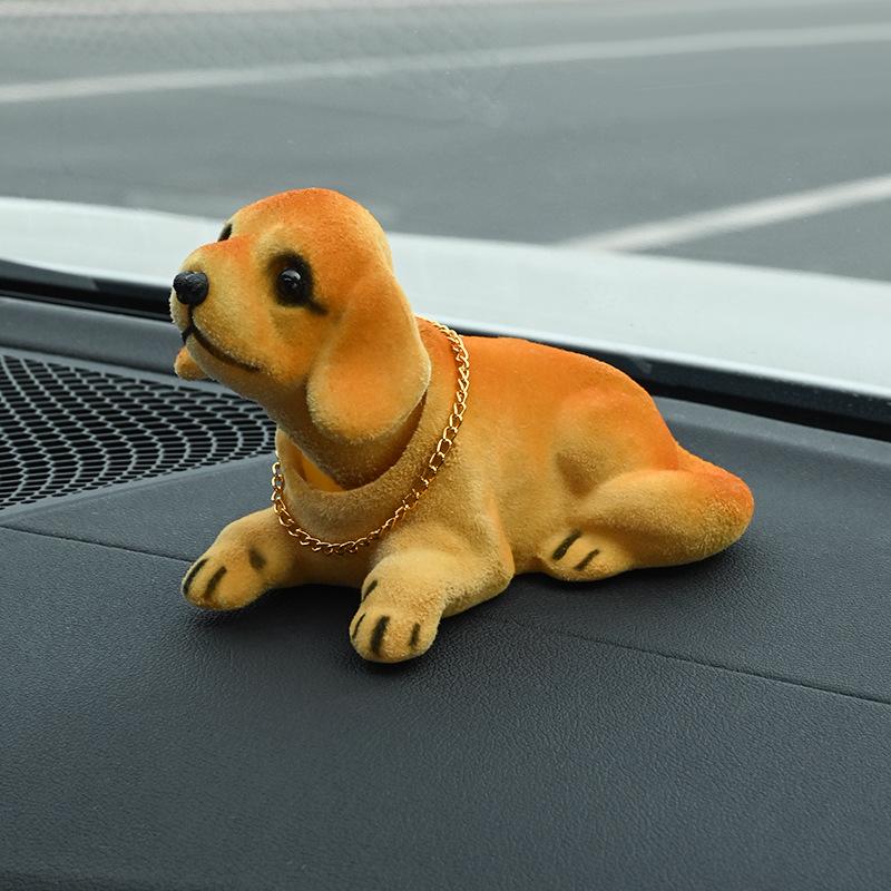 Cute Creative Car Doll Shaking Head Dog Ornaments Car Interior Decorations ADM
