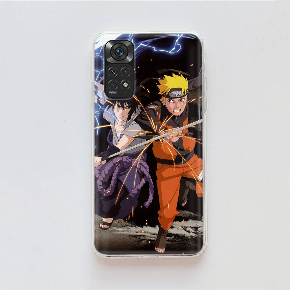 Чехол DT32 Naruto Sasuke для Samsung A04 A14 A23 A34 A54 M23 M33 M52 M53 Realme 10 9 C30S C35 C55 VIVO Y02S Y21 Y33S Y51 X80 Pro Прозрачная крышка