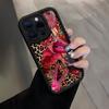Цветы с леопардовым принтом подходят для чехла на мобильный телефон Apple 15promax iPhone14/13/12 Европейский и американский стиль 11ProMax