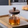 Honey Jar with Wood Lid & Stir Stick High Borosilicate Glass Transparent Jam Storage Container Airtight Kitchen Pantry Organizer
