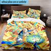 3PCS Goku Anime 3pcs Bedding,Including 3PCS Duvet Cover And 2pcs Pillowcases Perfect for Christmas,Ideal for Bedroom, Dormitory